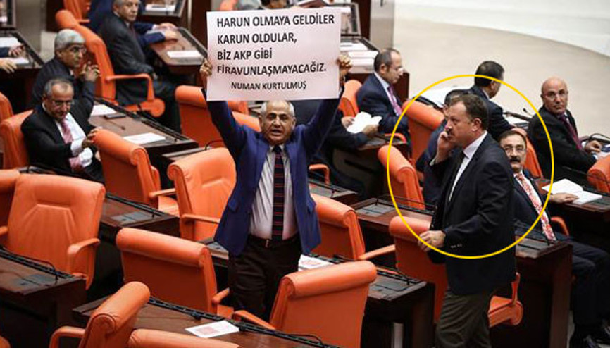 TBMMde pankart gerginliği TBMMde pankart gerginliği