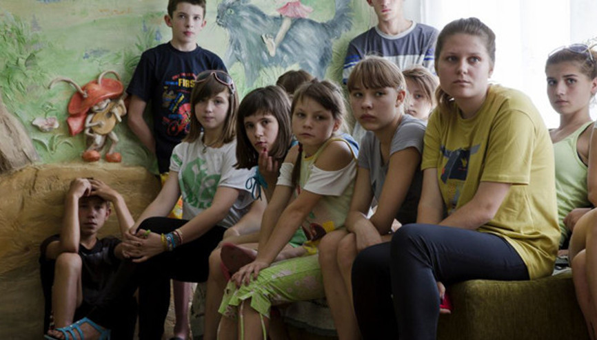 Ukraynalı yetimler savaşın ortasında kaldı