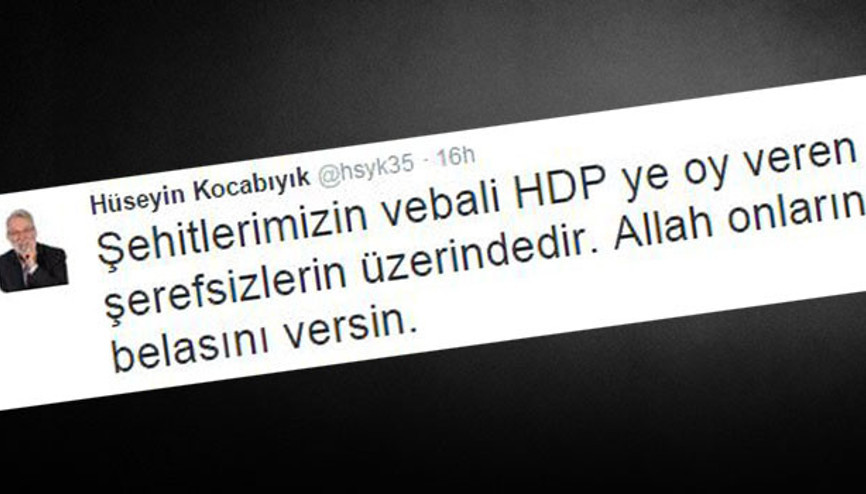 AK Partili Kocabıyıktan HDPye oy verenlere tepki