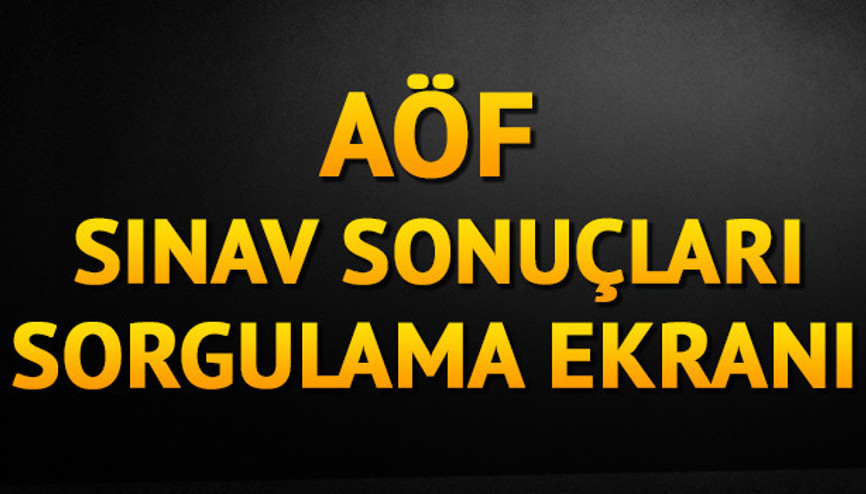 12-13 Aralık AÖF sınav sonuçları sorgulama ekranı