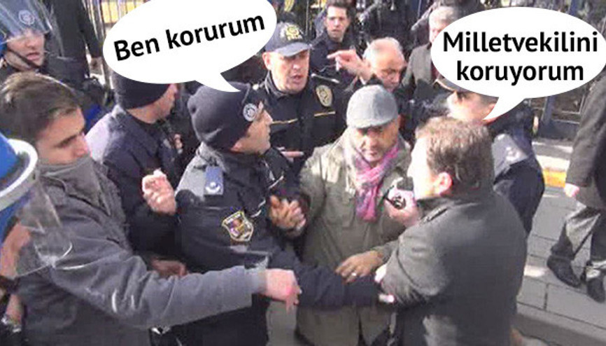 Memurlarla polis arasında bordro arbedesi çıktı