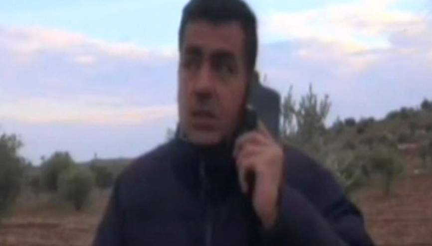 Suriyedeki canlı yayın sırasında roket düştü