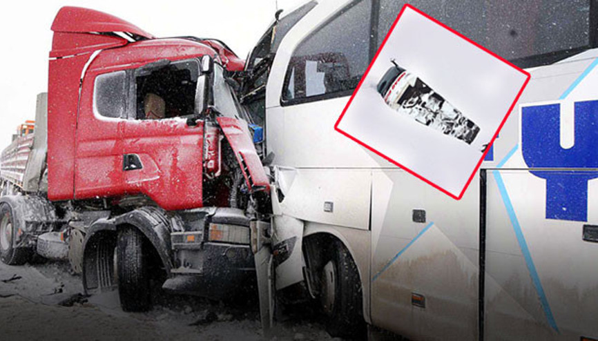 Buz kazaları: 5 otobüs 125 yaralı