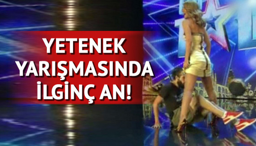 Yetenek yarışmasında ilginç an