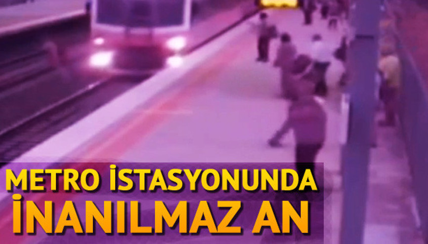 Metro istasyonunda inanılmaz an