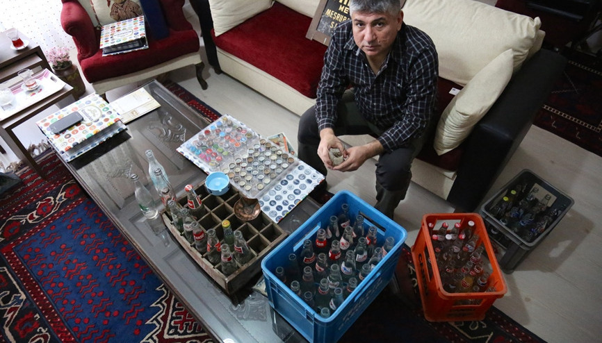 20 yılda 70 bin gazoz kapağı