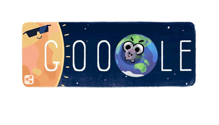 Güneş tutulması Google Doodle oldu Güneş tutulması nedir Güneş tutulması Google Doodle oldu Güneş tutulması nedir