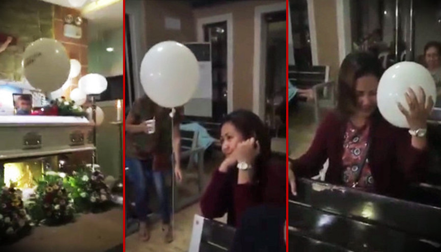 Bir anne, oğlunun cenazesinde ağlarken odadaki beyaz balon süzülüyor ve...