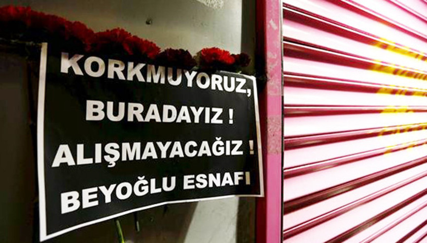 İstiklal Caddesindeki terör saldırısına esnaftan anlamlı tepki