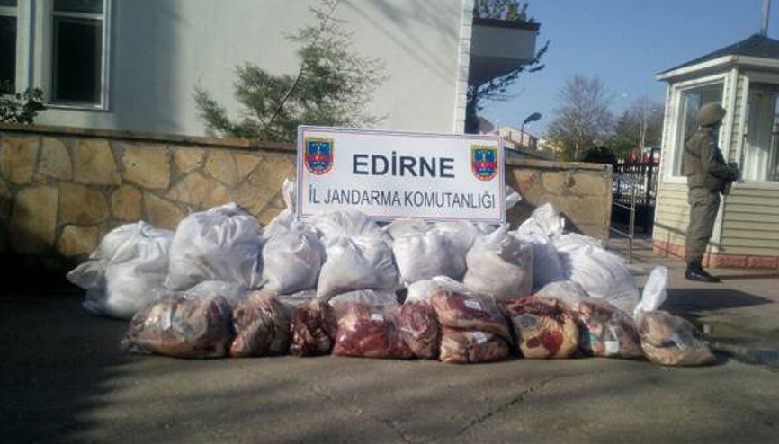 1 ton 310 kilo kaçak et ele geçirildi