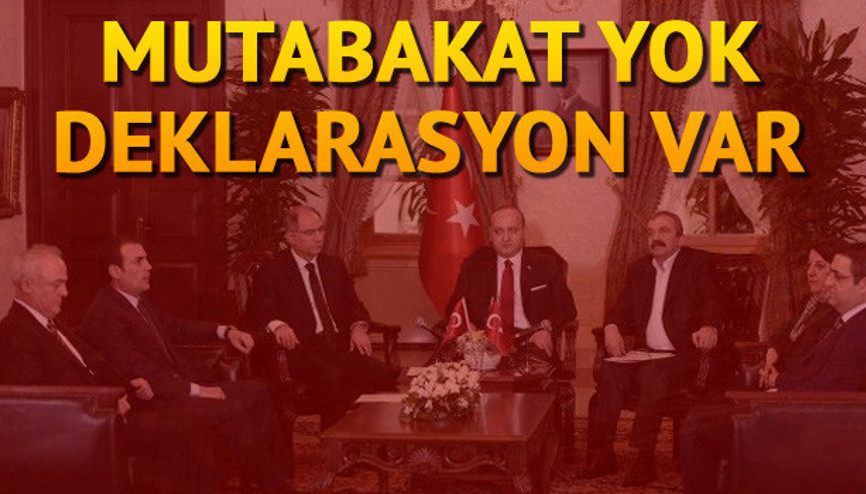 Mutabakat yok deklarasyon var