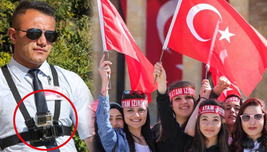 Anıtkabirde dikkat çeken görüntü