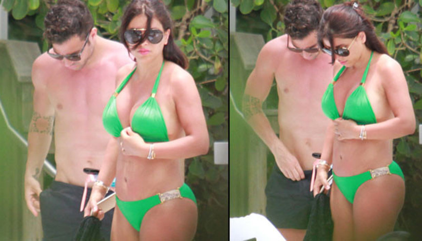 Cesc Fabregas sevgilisi Danielle Semaan ile Miami tatilinde