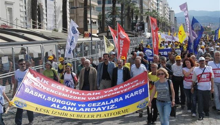 İzmirde laik eğitim mitingi