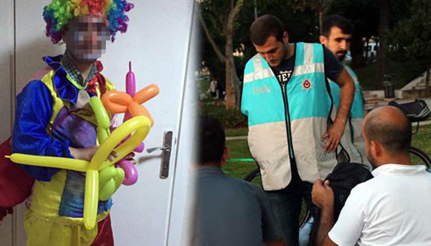 Park Polisi uyuşturucu satıcısı palyaçoyu yakaladı