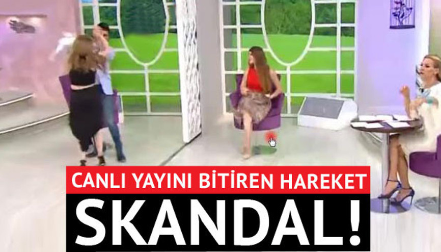 Canlı yayında skandal