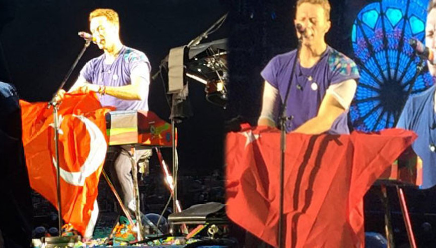 Coldplay Berlin konserinde Türk bayrağı açtı