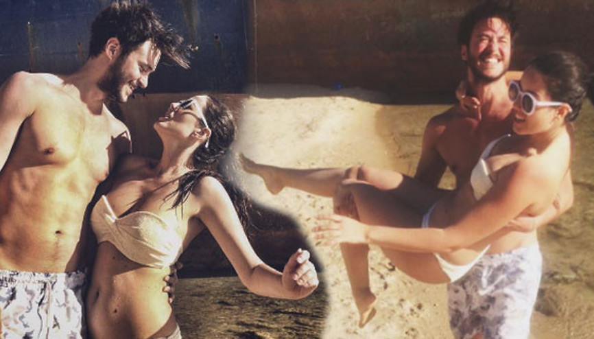 Pelin Akil ve Anıl Altan tatilde