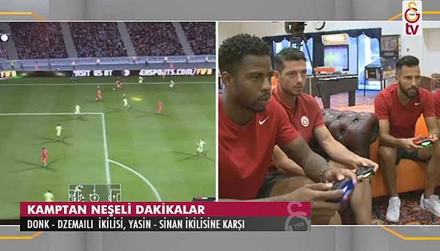 Galatasaraylı futbolcular PlayStationda kapıştı