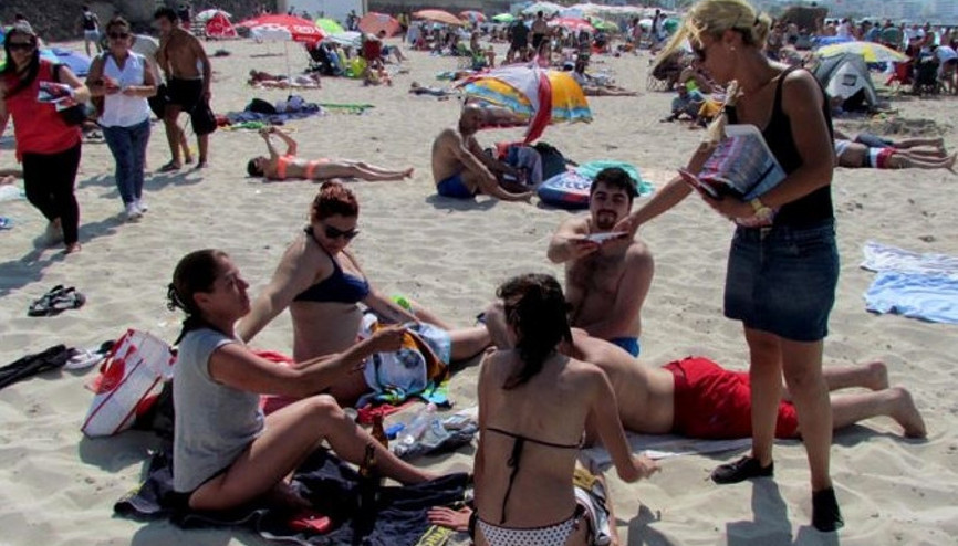 Plajda pazarda miting çağrısı