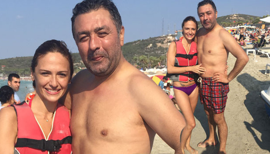 Sinem Öztürk ve eşi Mustafa Uslu tatilde