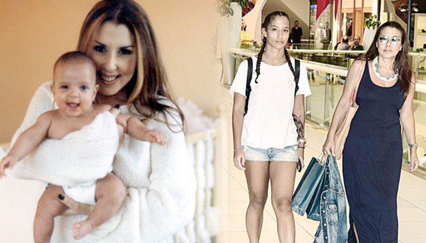 Nilüfer kızı Ayşe Nazlı ile alışverişte