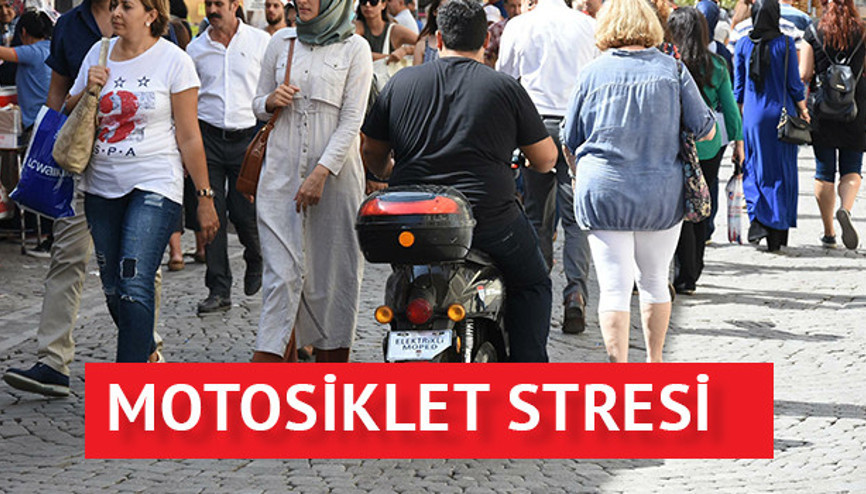 Tarihi çarşıda motosiklet kabusu