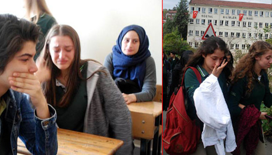 Ağlayarak okulu terk ettiler