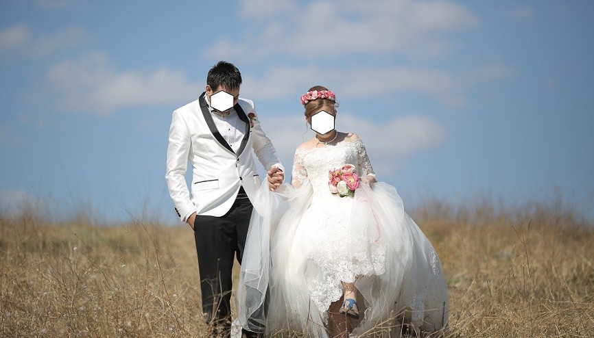 Bu düğün fotoğrafları sosyal medyayı salladı