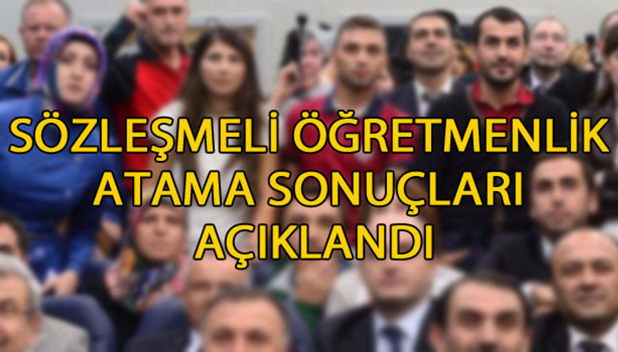 Sözleşmeli öğretmenlik atama sonuçları açıklandı