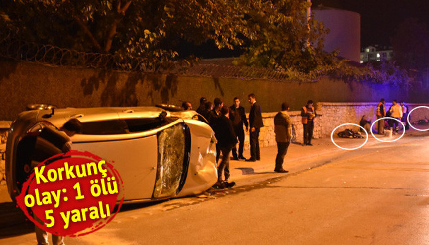 Kontrolden çıkan otomobil, kaldırımdaki bisikletlilere çarptı: 1 ölü, 5 yaralı