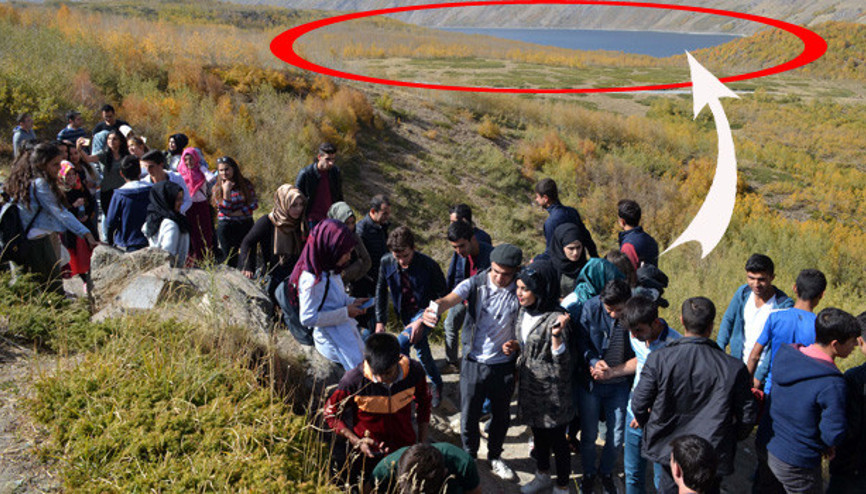 Türkiyenin en büyük krater gölüne ziyaretçi akını Türkiyenin en büyük krater gölüne ziyaretçi akını