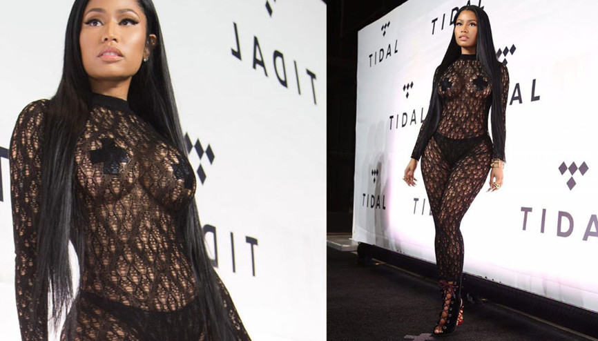 Nicki Minaj, Tidal’ın gecesinde giydiği kıyafetle olay oldu