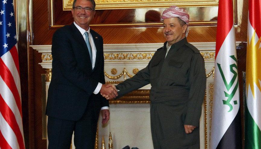 ABD Savunma Bakanı Carter Barzaniyi ziyaret etti
