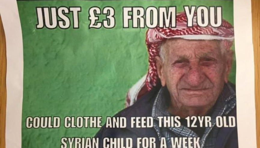 İngiliz parlamentosunda sığınmacılarla alay eden poster