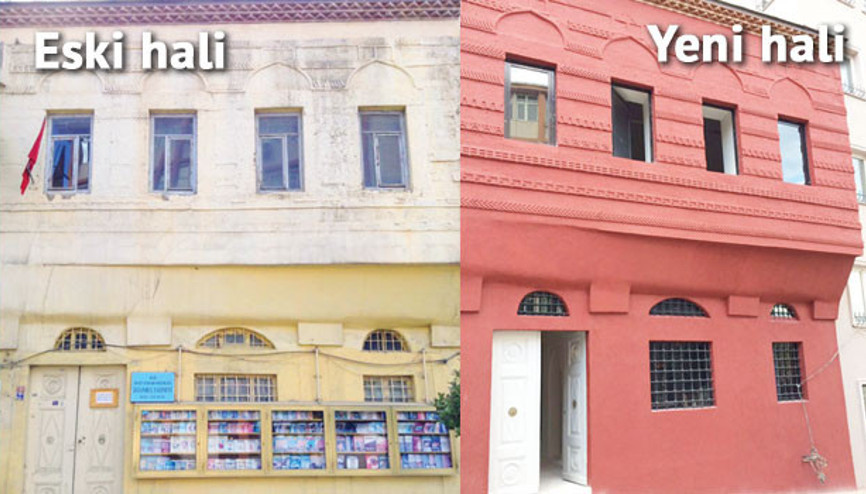 250 yıllık binayı betonla sıvadılar