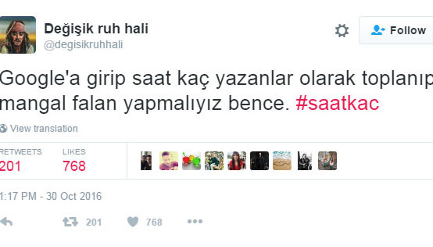Saat Kaç tweetleri sosyal medyayı salladı