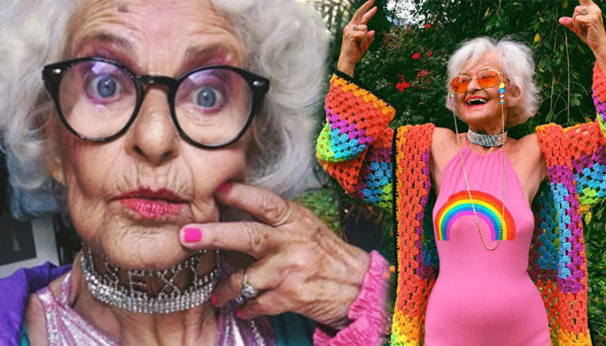 88 yaşındaki fenomen Baddie Winkle reklam yıldızı oldu