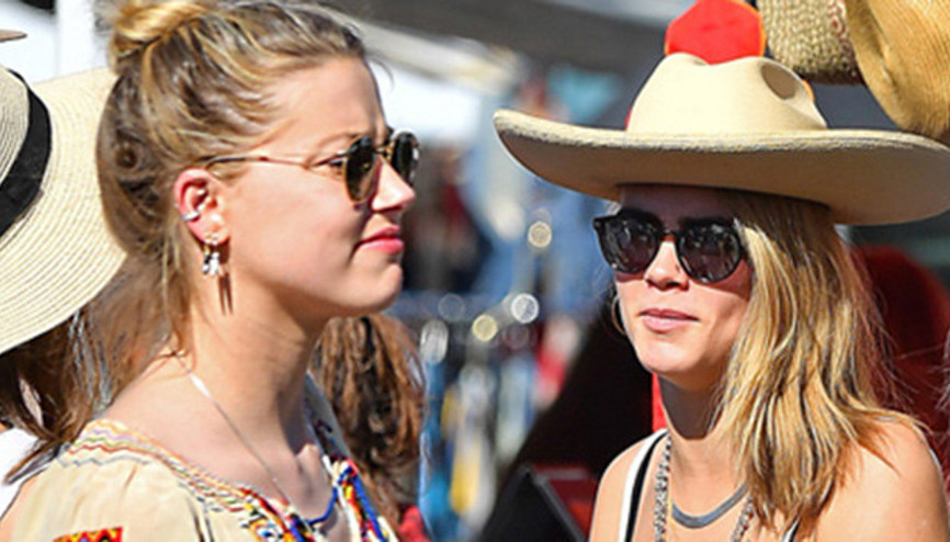 Cara Delevingne ve Amber Heard aşk yaşıyor