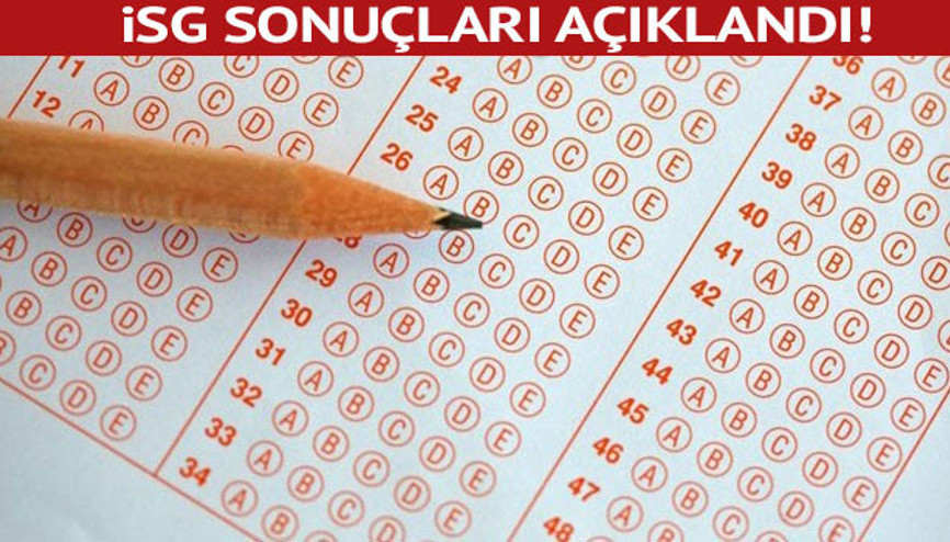 İSG sınav sonuçları açıklandı İşte, İSG sonuç sayfası