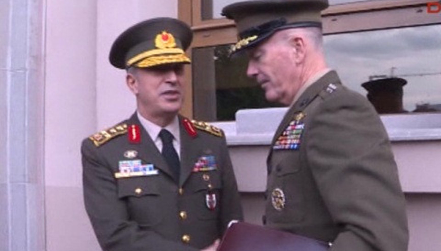 Genelkurmay Başkanları Hulusi Akar ve Joseph Dunfordun görüşmesi