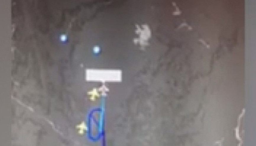 Düşen uçağın radar görüntüsünden kaybolma anı