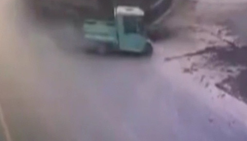 Çinde ki feci kaza kamerada