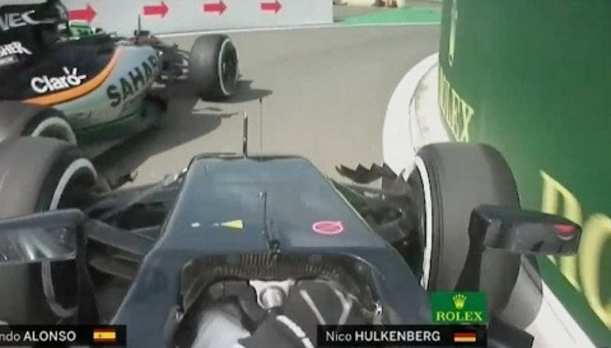 Alonso ile Hulkenberg pit yolunda kapıştılar