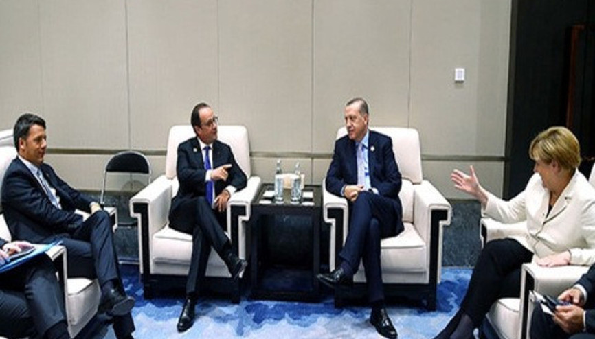 Erdoğan Çinde liderlerle dörtlü zirvede bir araya geldi