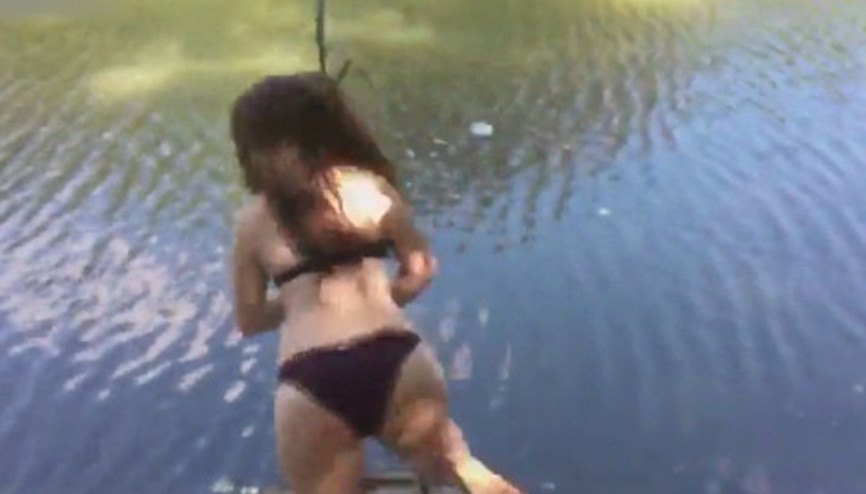 Genç kadın eğlenmek isterken  az daha canından oluyordu