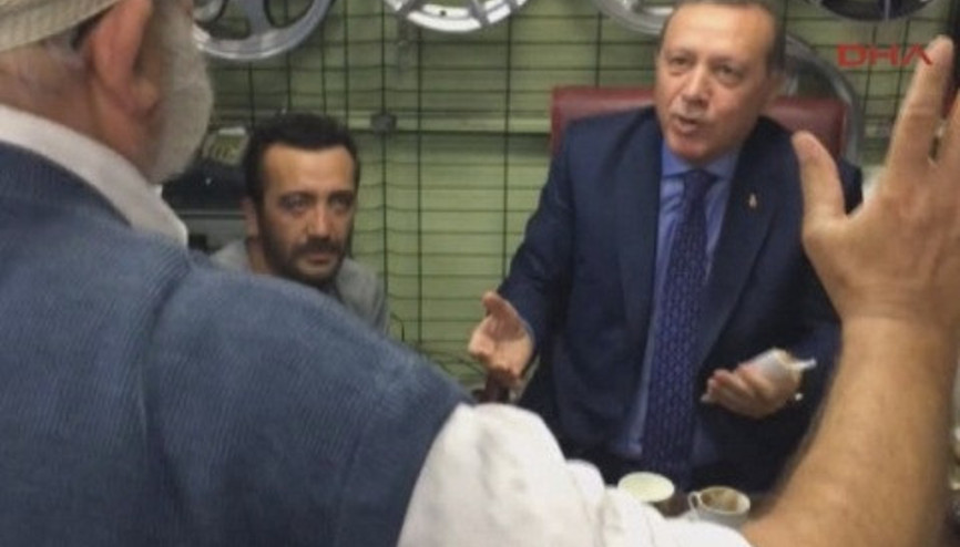 Erdoğan ve Yıldırımdan esnaf ziyareti