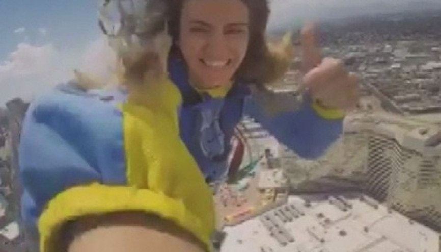 Yağmur Sarıoğlu, bu atlayışını sosyal medya hesabından paylaştı