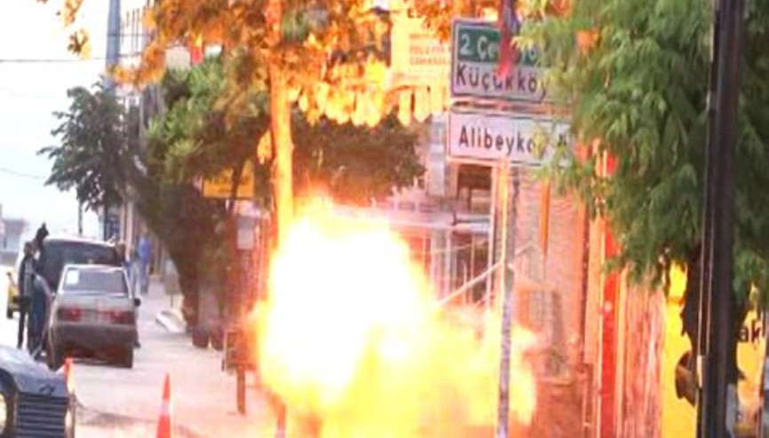 İstanbul polisini alarma geçirdi, fünye ile patlattılar İstanbul polisini alarma geçirdi, fünye ile patlattılar