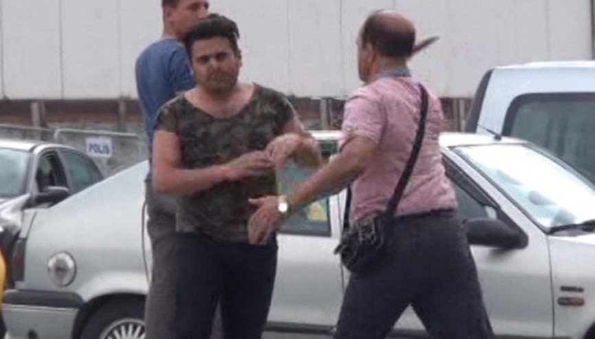 Taksimde kavga kamerada